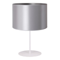 Duolla - Lampa stołowa CANNES 1xE14/15W/230V śr. 20 cm srebrny/biały
