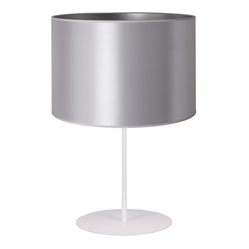 Duolla - Lampa stołowa CANNES 1xE14/15W/230V śr. 20 cm srebrny/biały