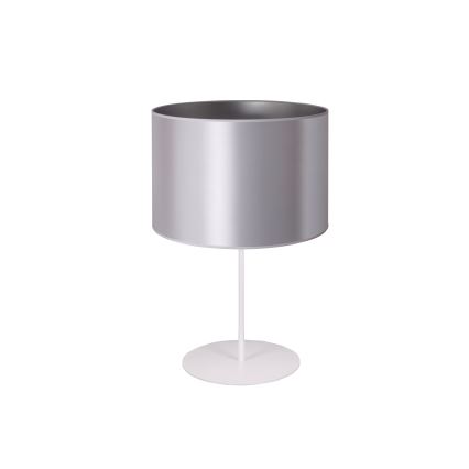 Duolla - Lampa stołowa CANNES 1xE14/15W/230V śr. 20 cm srebrny/biały