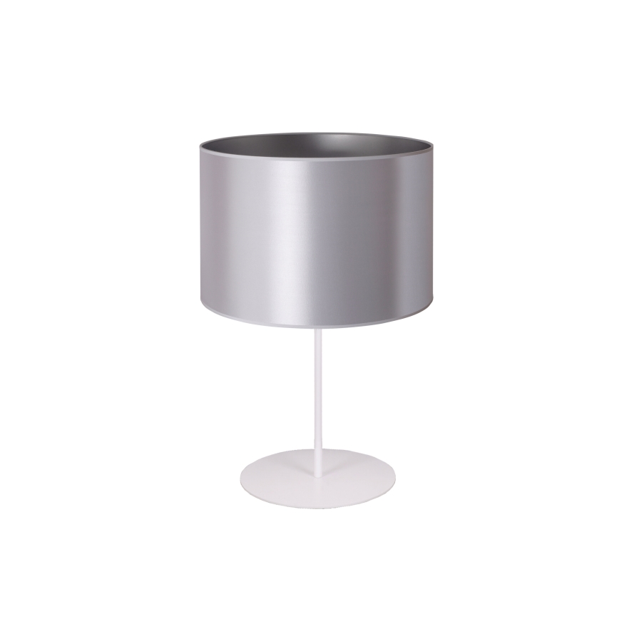 Duolla - Lampa stołowa CANNES 1xE14/15W/230V śr. 20 cm srebrny/biały