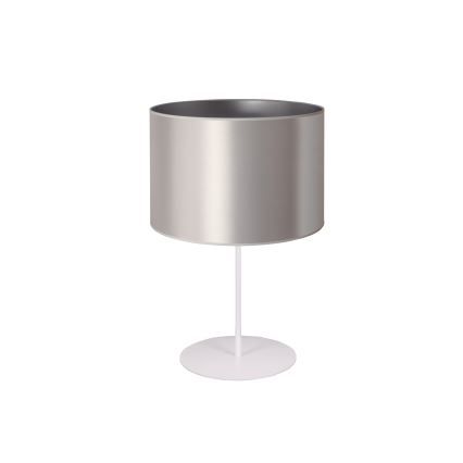 Duolla - Lampa stołowa CANNES 1xE14/15W/230V śr. 20 cm srebrny/biały