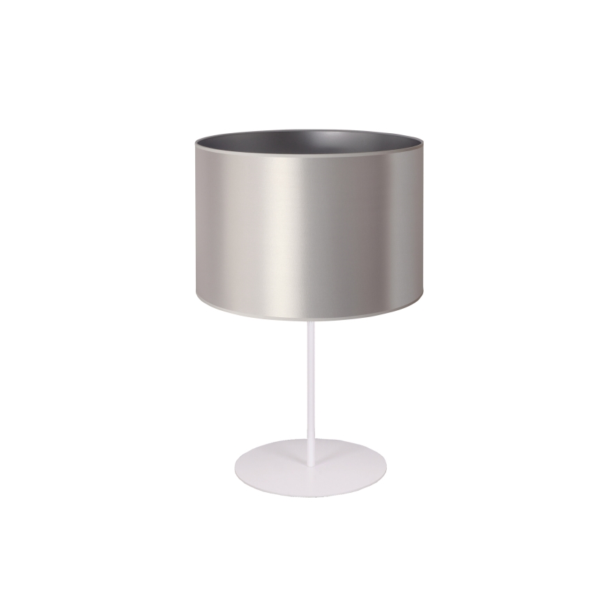 Duolla - Lampa stołowa CANNES 1xE14/15W/230V śr. 20 cm srebrny/biały