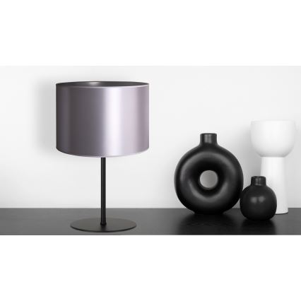 Duolla - Lampa stołowa CANNES 1xE14/15W/230V śr. 20 cm srebrny/czarny