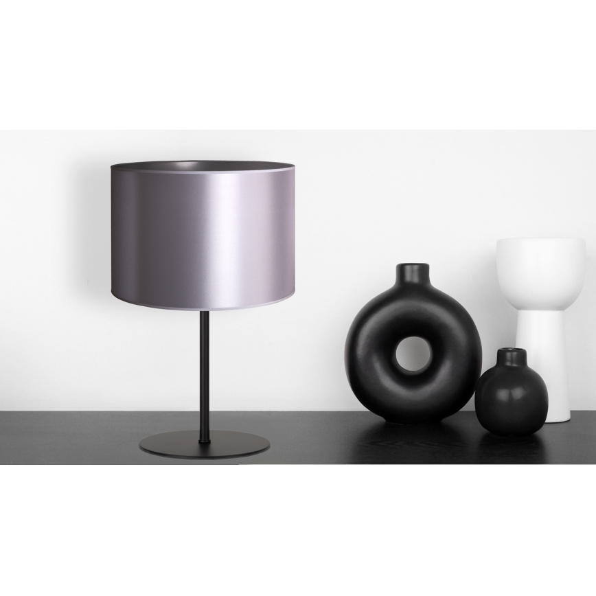 Duolla - Lampa stołowa CANNES 1xE14/15W/230V śr. 20 cm srebrny/czarny