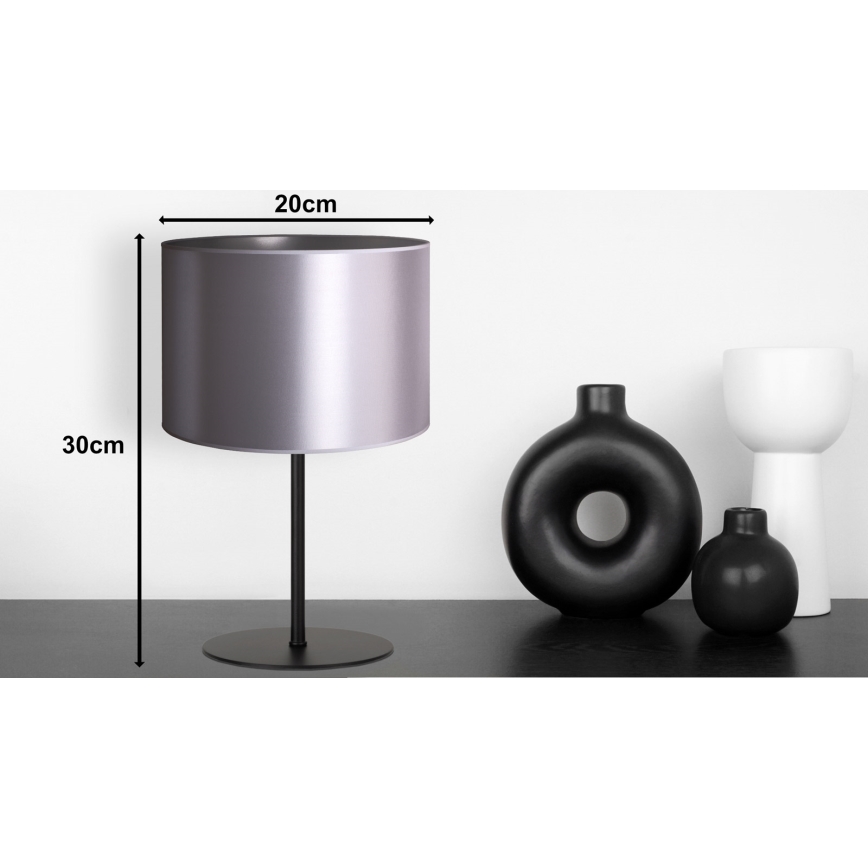 Duolla - Lampa stołowa CANNES 1xE14/15W/230V śr. 20 cm srebrny/czarny