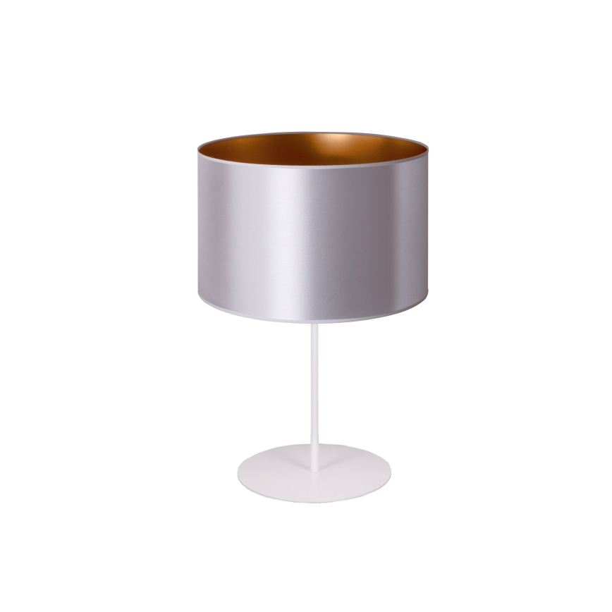 Duolla - Lampa stołowa CANNES 1xE14/15W/230V śr. 20 cm srebrny/miedziany/biały