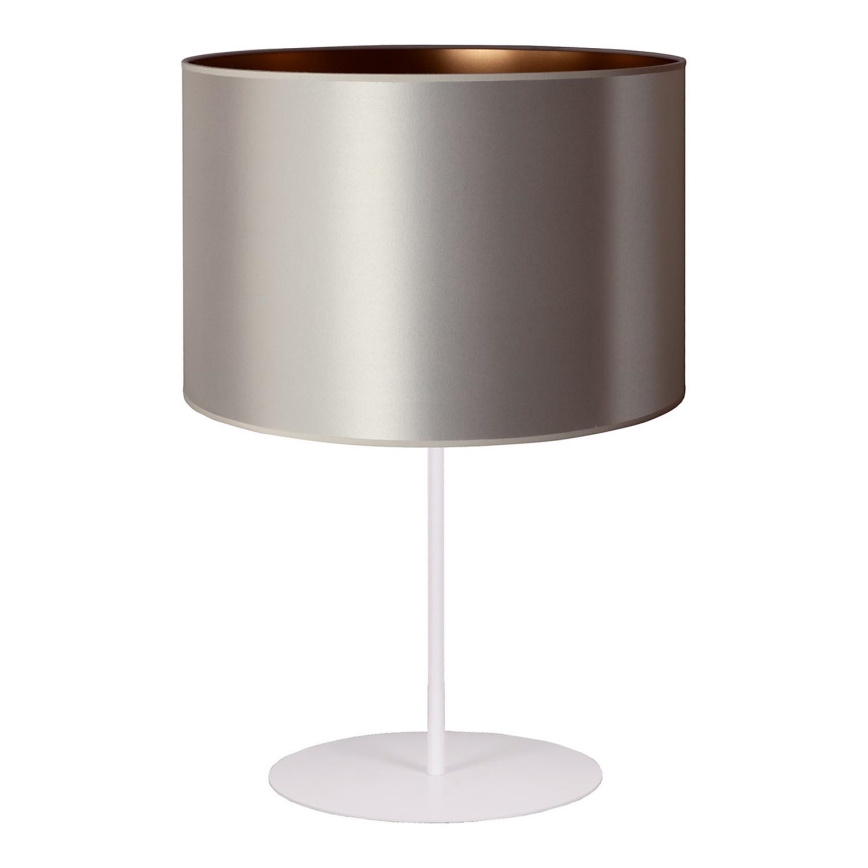 Duolla - Lampa stołowa CANNES 1xE14/15W/230V śr. 20 cm srebrny/miedziany/biały