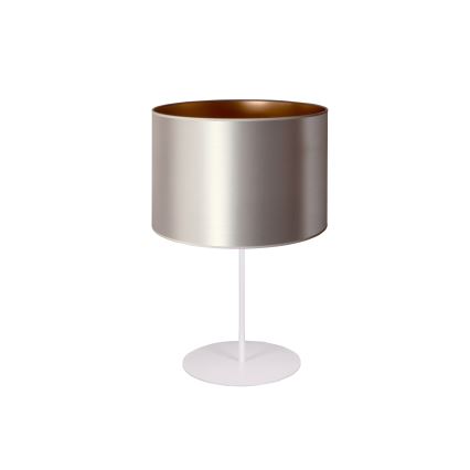 Duolla - Lampa stołowa CANNES 1xE14/15W/230V śr. 20 cm srebrny/miedziany/biały