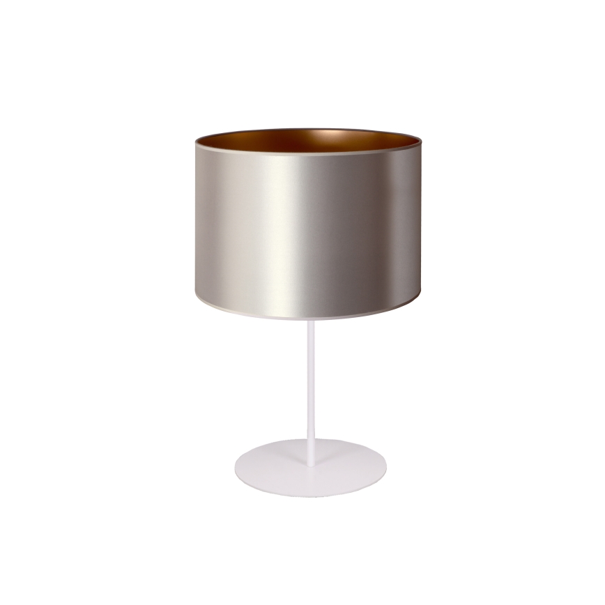 Duolla - Lampa stołowa CANNES 1xE14/15W/230V śr. 20 cm srebrny/miedziany/biały
