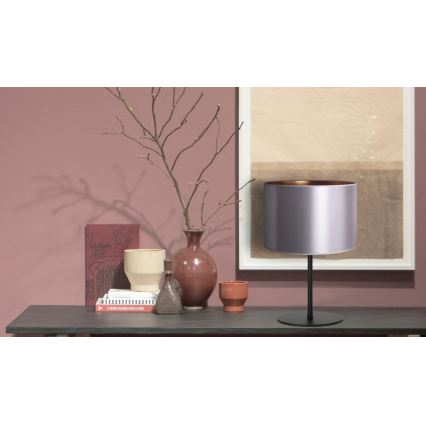Duolla - Lampa stołowa CANNES 1xE14/15W/230V śr. 20 cm srebrny/miedziany/czarny