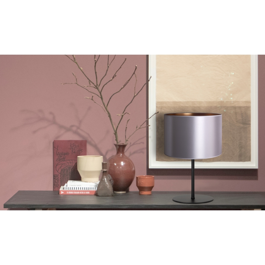 Duolla - Lampa stołowa CANNES 1xE14/15W/230V śr. 20 cm srebrny/miedziany/czarny