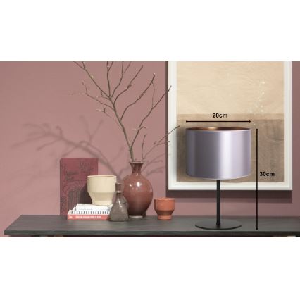 Duolla - Lampa stołowa CANNES 1xE14/15W/230V śr. 20 cm srebrny/miedziany/czarny