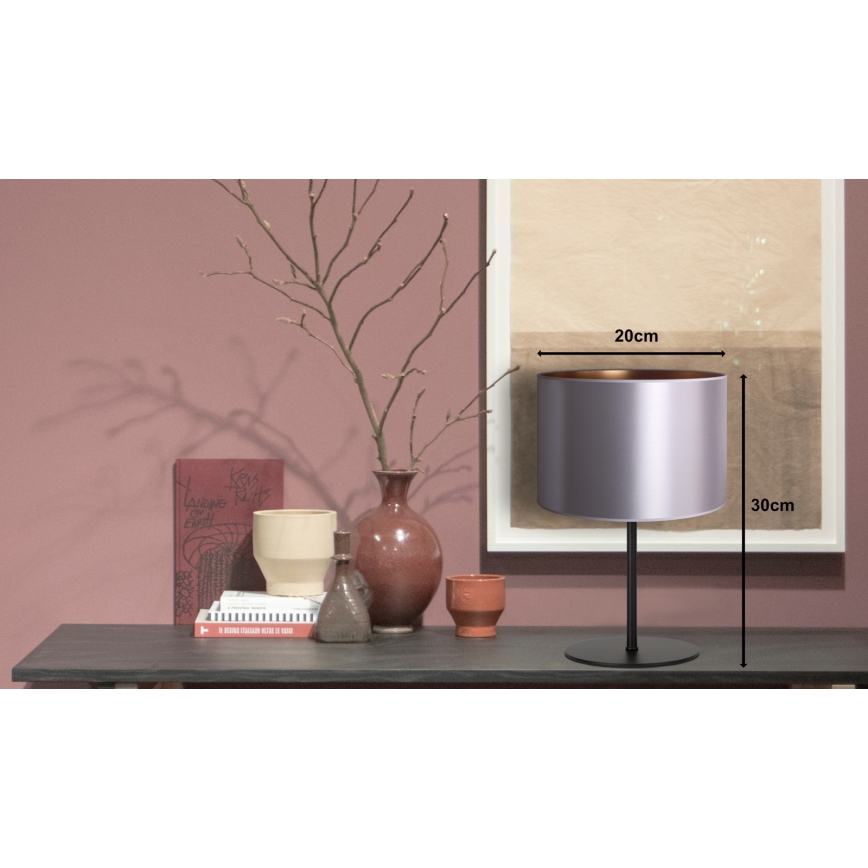 Duolla - Lampa stołowa CANNES 1xE14/15W/230V śr. 20 cm srebrny/miedziany/czarny