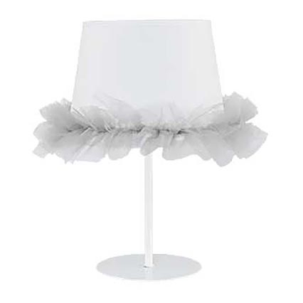 Duolla - Lampa stołowa dziecięca BALLET 1xE14/40W/230V śr. 20 cm biały/szary