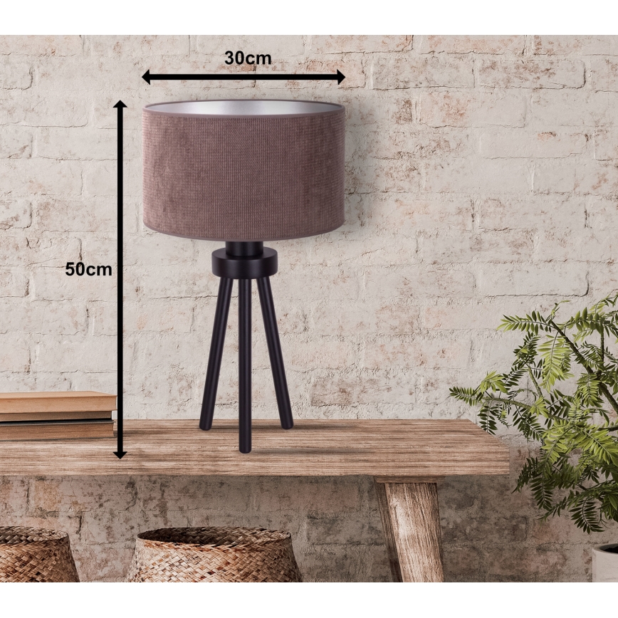 Duolla - Lampa stołowa LYON 1xE27/15W/230V śr. 30 cm brązowy