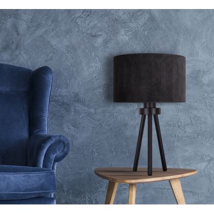Duolla - Lampa stołowa LYON 1xE27/15W/230V śr. 30 cm czarny