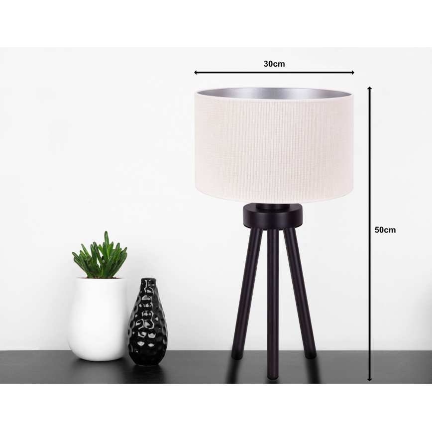 Duolla - Lampa stołowa LYON 1xE27/15W/230V śr. 30 cm kremowy