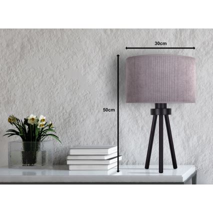 Duolla - Lampa stołowa LYON 1xE27/15W/230V śr. 30 cm szary