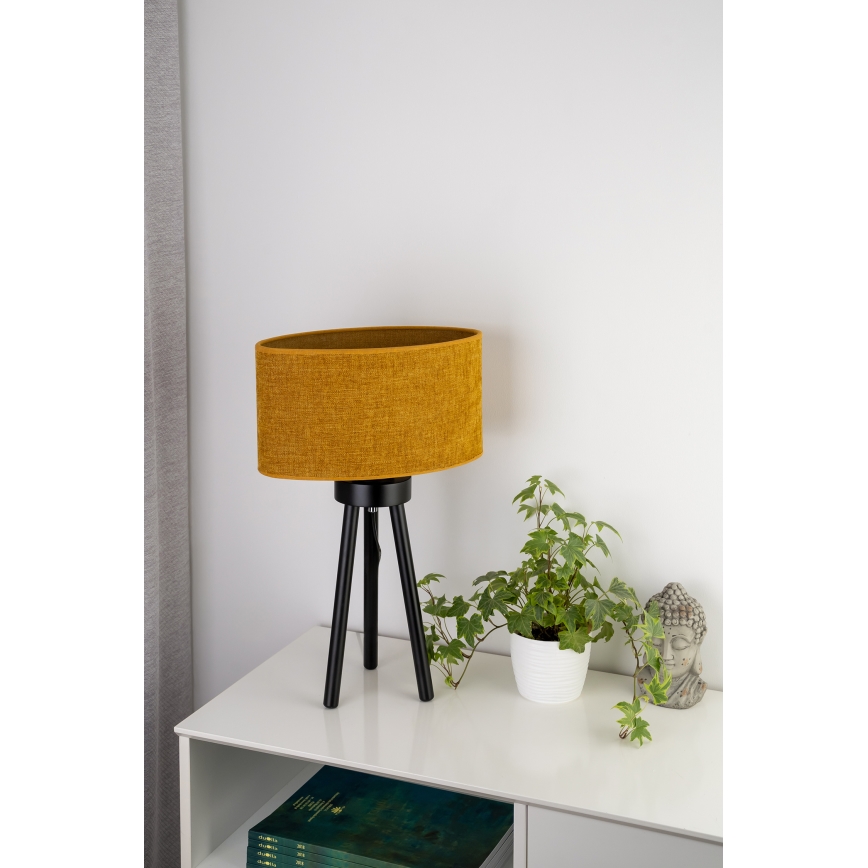 Duolla - Lampa stołowa OVAL 1xE27/15W/230V śr. 30 cm brązowy
