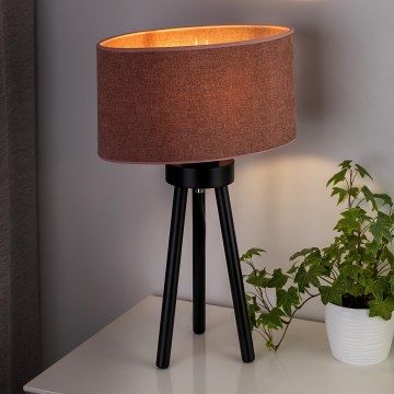 Duolla - Lampa stołowa OVAL 1xE27/15W/230V śr. 30 cm różowy