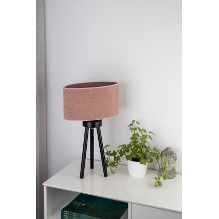 Duolla - Lampa stołowa OVAL 1xE27/15W/230V śr. 30 cm różowy