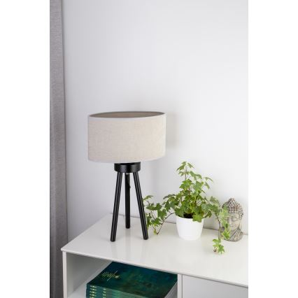 Duolla - Lampa stołowa OVAL 1xE27/15W/230V śr. 30 cm szary
