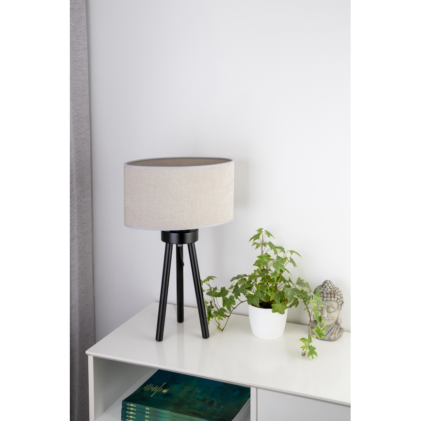 Duolla - Lampa stołowa OVAL 1xE27/15W/230V śr. 30 cm szary