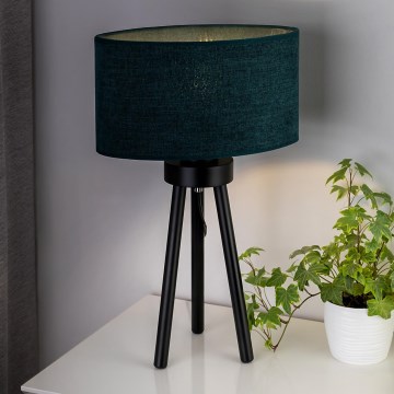 Duolla - Lampa stołowa OVAL 1xE27/15W/230V śr. 30 cm zielony