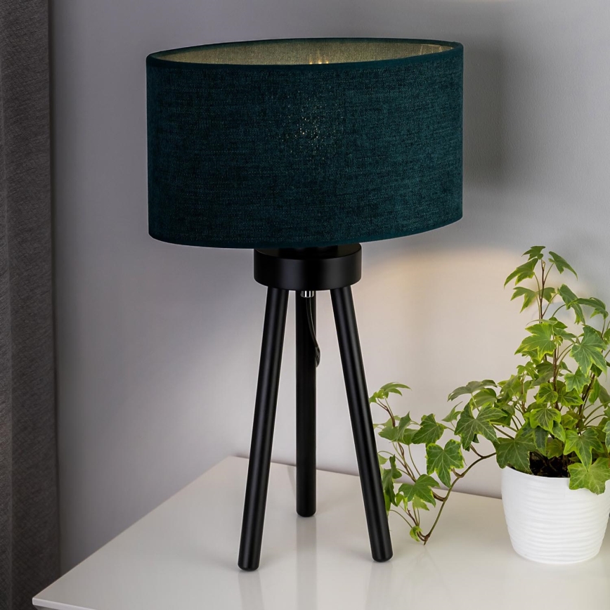 Duolla - Lampa stołowa OVAL 1xE27/15W/230V śr. 30 cm zielony