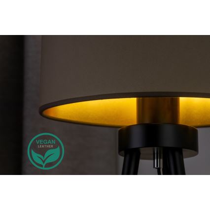 Duolla - Lampa stołowa OVAL VEGAN 1xE27/15W/230V śr. 30 cm beżowy