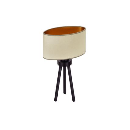 Duolla - Lampa stołowa OVAL VEGAN 1xE27/15W/230V śr. 30 cm beżowy