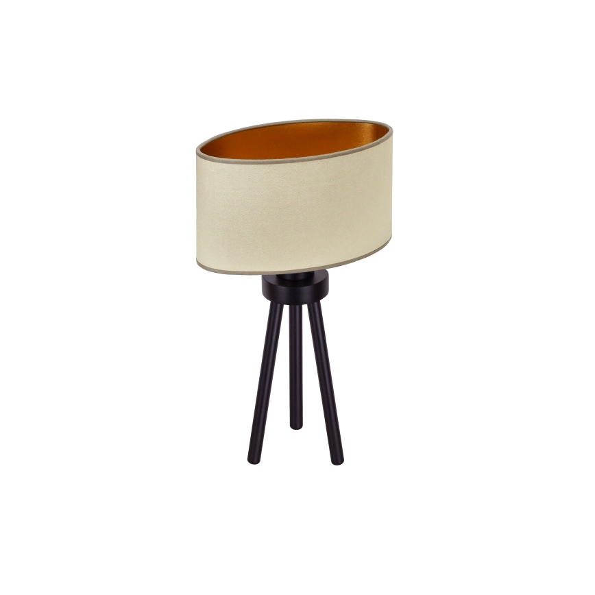 Duolla - Lampa stołowa OVAL VEGAN 1xE27/15W/230V śr. 30 cm beżowy