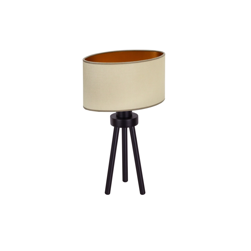 Duolla - Lampa stołowa OVAL VEGAN 1xE27/15W/230V śr. 30 cm beżowy