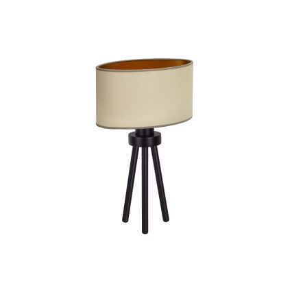 Duolla - Lampa stołowa OVAL VEGAN 1xE27/15W/230V śr. 30 cm beżowy