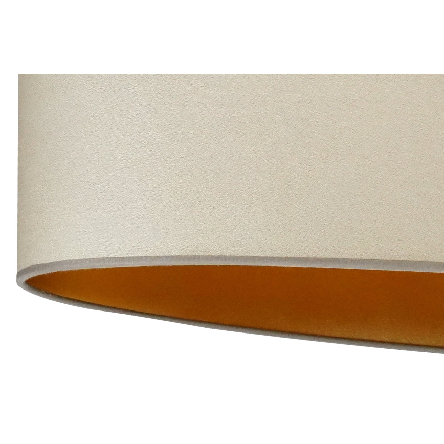 Duolla - Lampa stołowa OVAL VEGAN 1xE27/15W/230V śr. 30 cm beżowy