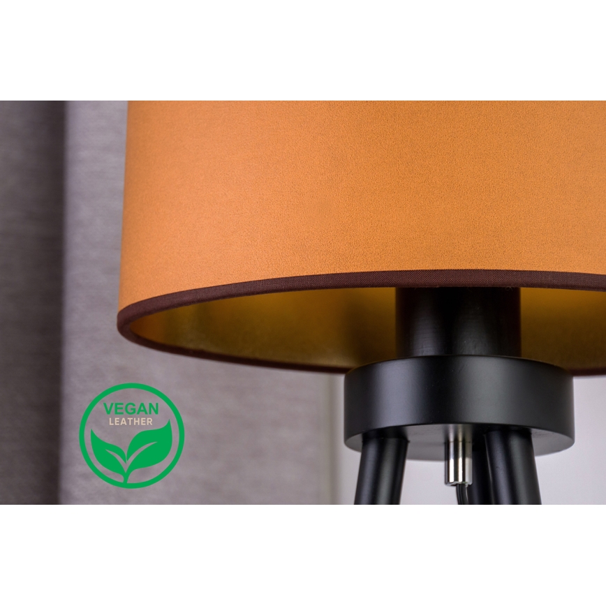 Duolla - Lampa stołowa OVAL VEGAN 1xE27/15W/230V śr. 30 cm brązowy