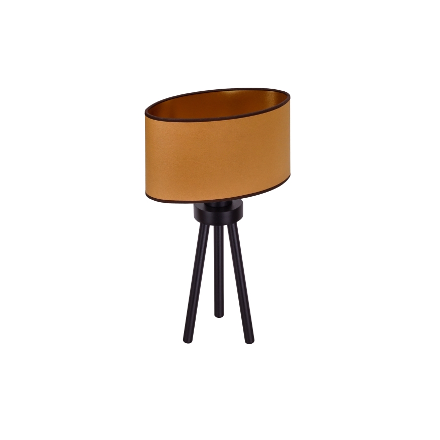 Duolla - Lampa stołowa OVAL VEGAN 1xE27/15W/230V śr. 30 cm brązowy