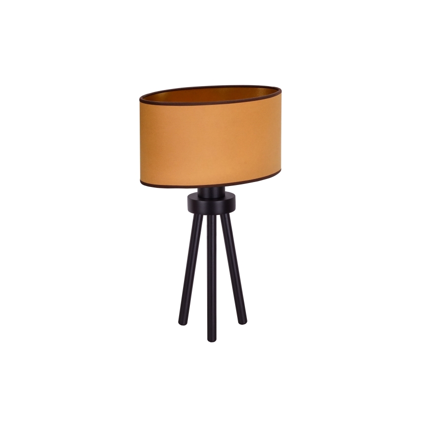 Duolla - Lampa stołowa OVAL VEGAN 1xE27/15W/230V śr. 30 cm brązowy