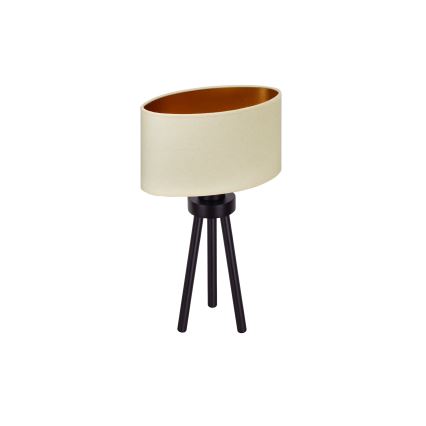 Duolla - Lampa stołowa OVAL VEGAN 1xE27/15W/230V śr. 30 cm kremowy