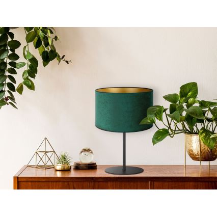 Duolla - Lampa stołowa ROLLER 1xE14/15W/230V ciemny śr. 20 cm zielony/złoty