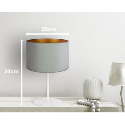 Duolla - Lampa stołowa ROLLER 1xE14/15W/230V jasny śr. 20 cm zielony/złoty