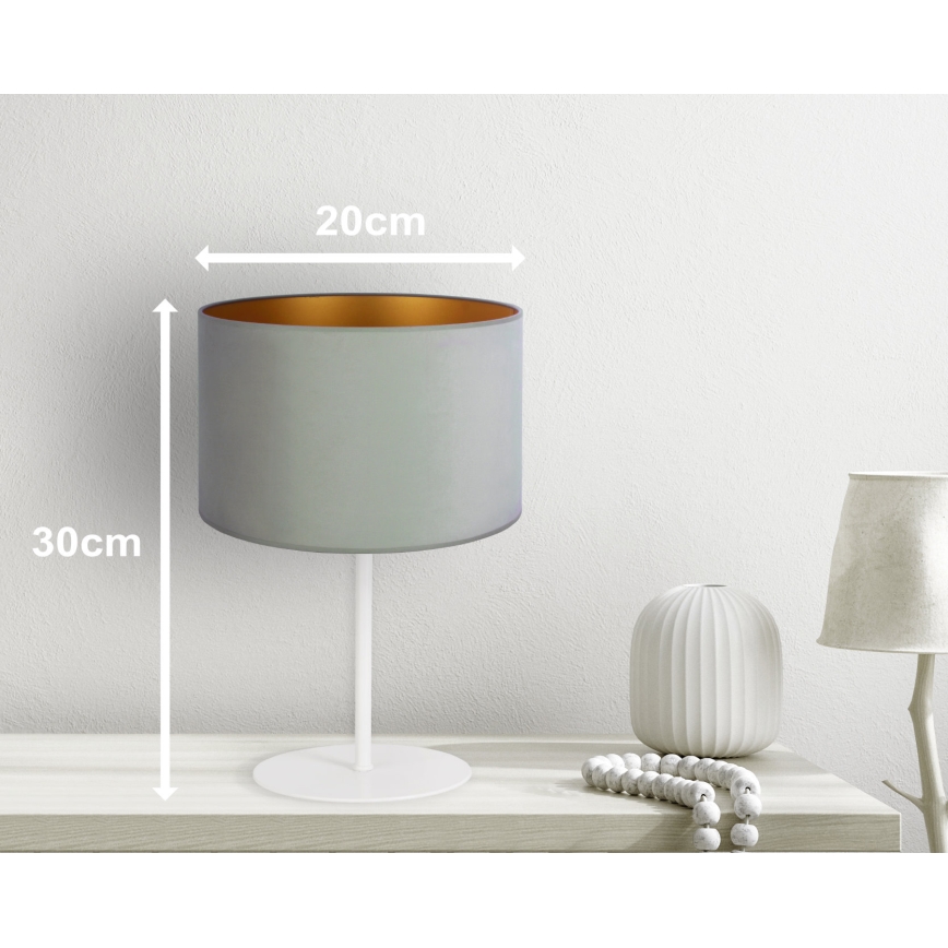Duolla - Lampa stołowa ROLLER 1xE14/15W/230V jasny śr. 20 cm zielony/złoty