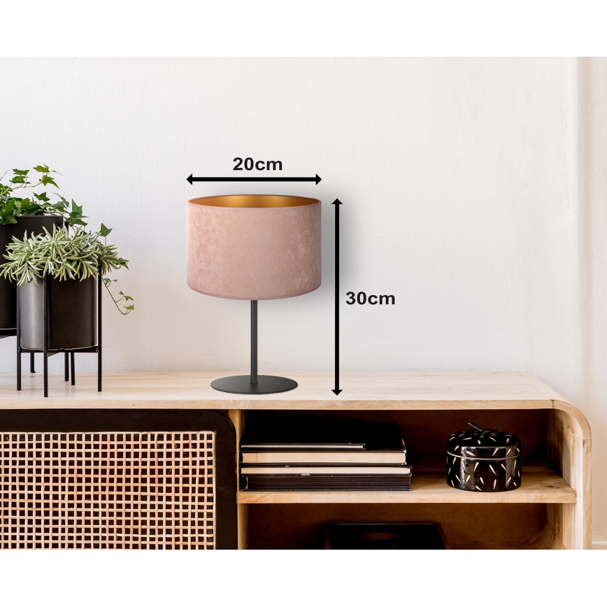 Duolla - Lampa stołowa ROLLER 1xE14/15W/230V śr. 20 cm beżowy/złoty