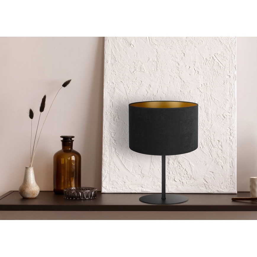 Duolla - Lampa stołowa ROLLER 1xE14/15W/230V śr. 20 cm czarny/złoty