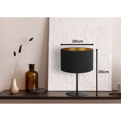 Duolla - Lampa stołowa ROLLER 1xE14/15W/230V śr. 20 cm czarny/złoty