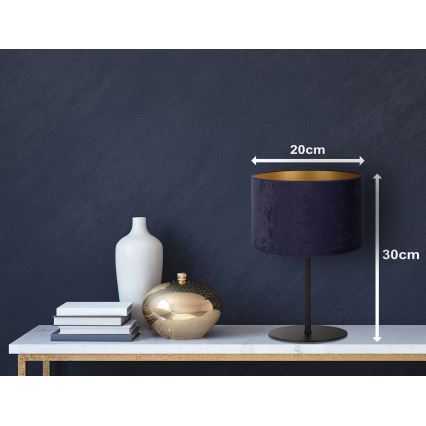 Duolla - Lampa stołowa ROLLER 1xE14/15W/230V śr. 20 cm niebieski/złoty