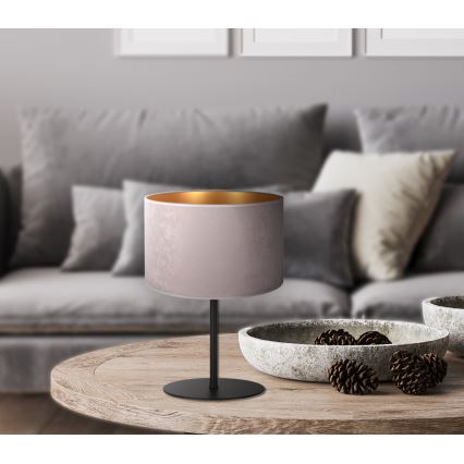 Duolla - Lampa stołowa ROLLER 1xE14/15W/230V śr. 20 cm szary/złoty