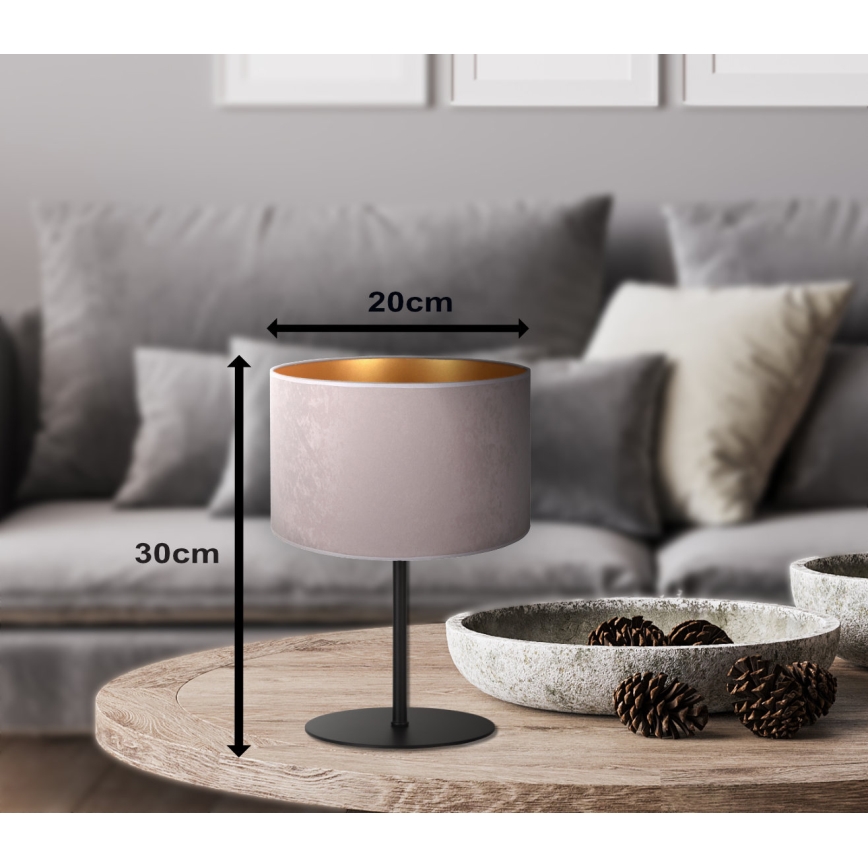 Duolla - Lampa stołowa ROLLER 1xE14/15W/230V śr. 20 cm szary/złoty