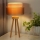 Duolla - Lampa stołowa WOOD BOHO 1xE27/15W/230V śr. 25 cm miedziany/brązowy/beżowy