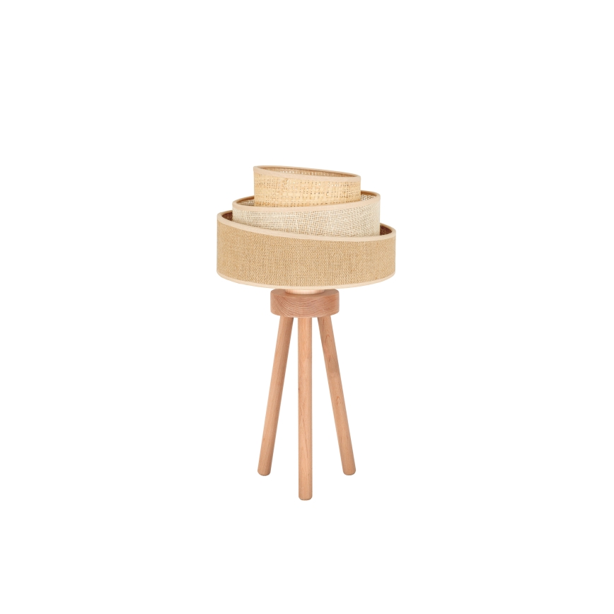 Duolla - Lampa stołowa YUTE TRIO 1xE27/15W/230V śr. 25 cm brązowy/szary/beżowy